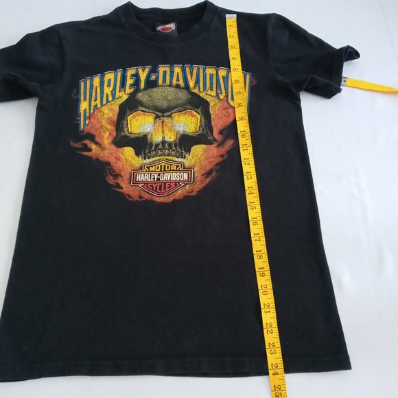 Harley-Davidson  Halifax Privateers Pirate Black Tee Size Small - Picture 7 of 8